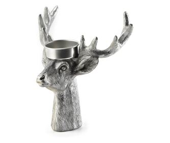 SANTA LILA Sveča figura h14x14x7cm srebrna