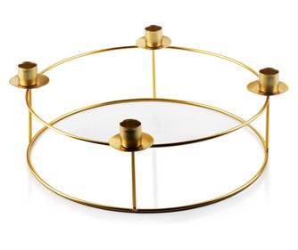 Свещник CEDRIC GOLD 30см x в11,5см