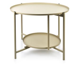 Măsuță de cafea cu două niveluri LUCAS BEIGE 60.5cmxh45cm