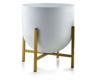 SWEN WHITE&GOLD Komplet 2 lončkov 24xh26cm/18.5xh21cm