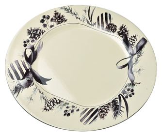 Farfurie decorativă BLANCHE FESTIVE, 33xh2cm