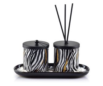 Difuzor dišav+sveča 23x9xV9cm ZEBRA