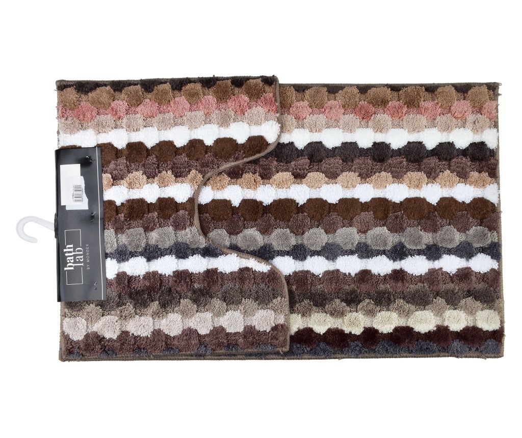 ZAC Komplet 2 preprog 50x90cm/50x40cm črtasto rjava