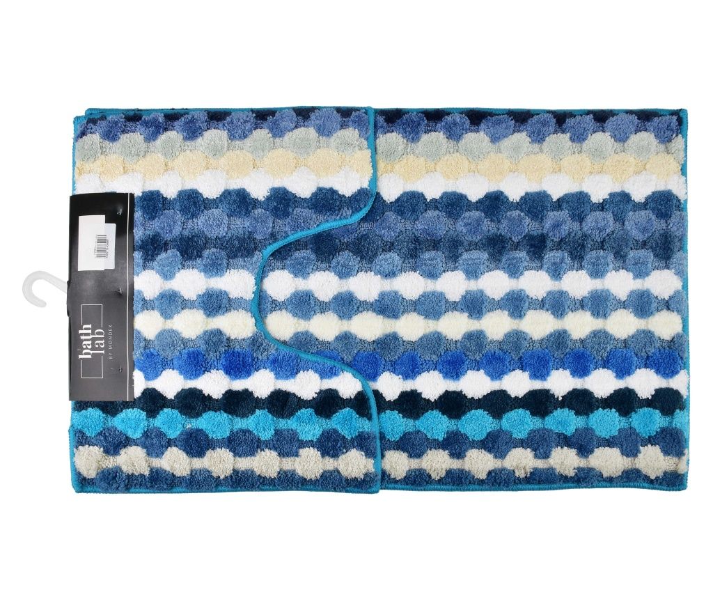 ZAC Komplet 2 preprog 50x90cm/50x40cm Črtasto turkizne