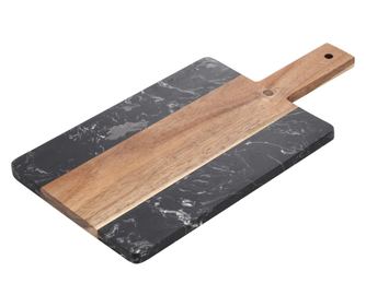 MODERN KITCHEN Tálalódeszka 38x18cm Fekete és Barna