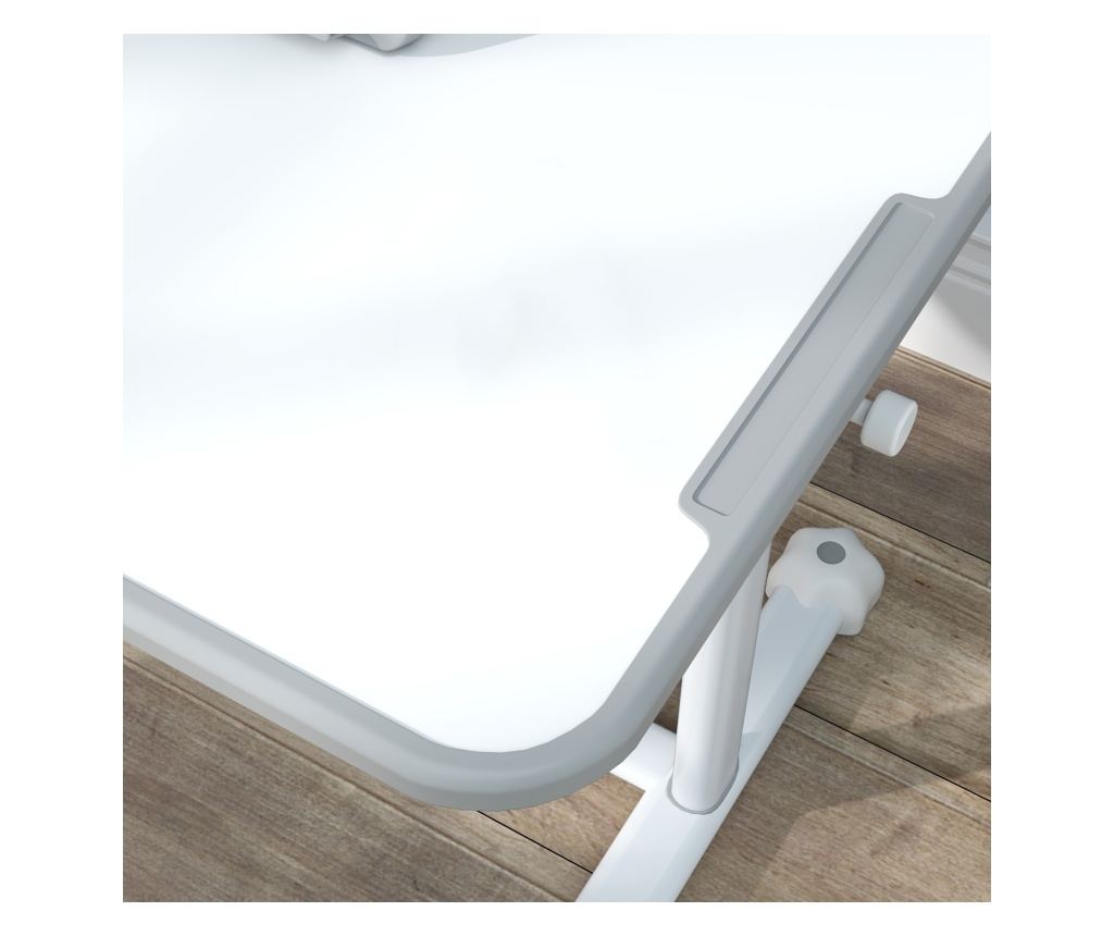 Gyermek íróasztal és szék szett, 3-12 éveseknek, állítható magasságú és 45°-ban dönthető asztallap, 80x55x107,5 cm, szürke - 10