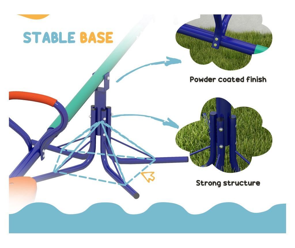 Balansoar rotativ la 360° pentru copii intre 3-8 ani - 8