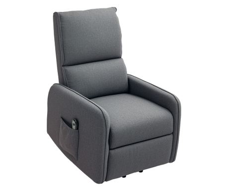 Fotoliu Electric Reclinabil 135°, Fotoliu Electric cu Funcție de Ridicare pentru Persoane În Vârstă din Material Textil cu Telec