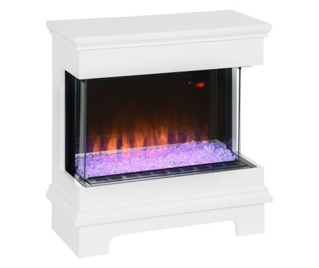 Електрическа камина 1000W/2000W, свободностояща електрическа камина с дистанционно управление и защита от прегряване, 61x28x66.5