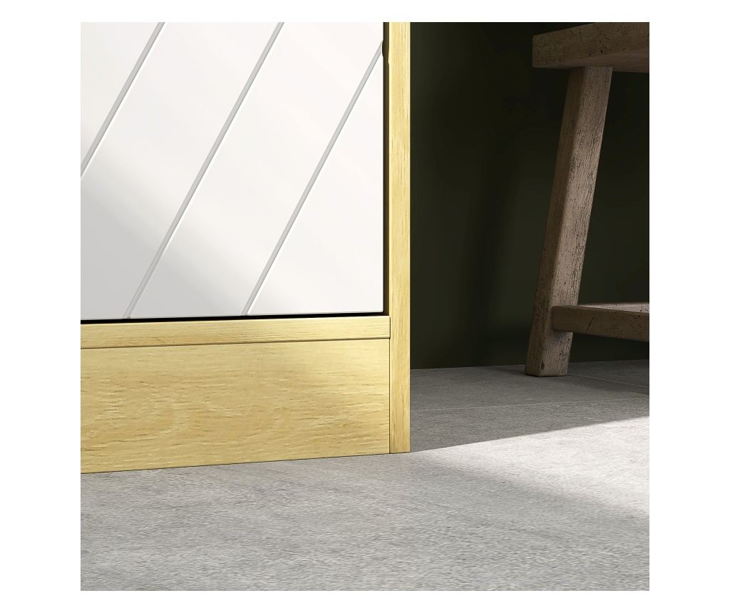 Dulap Inalt de Baie Spatios, Mobilier de Baie cu 2 Dulapuri si Rafturi Reglabile, 30x24x170 cm, Lemn Natural - 10
