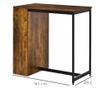 Set de Masa de Bar si Scaune cu Raft de Depozitare, 91x49x91 cm, Maro Rustic