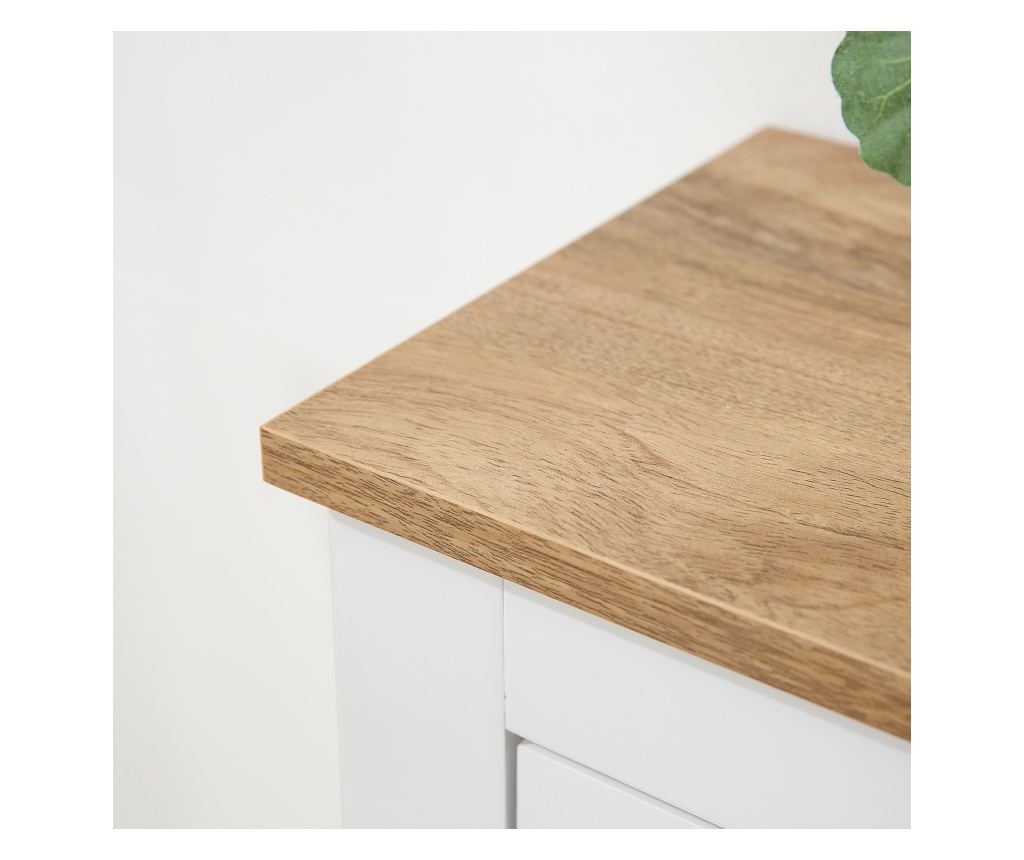 Dulap pentru Pantofi cu 2 Sertare pentru 12 Perechi de Incaltaminte, Dulap de Depozitare, 79x23x90,5 cm, Alb - 9
