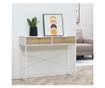 Consola Moderna pentru Hol si Sufragerie cu 2 Sertare Metalice 100x 30x75cm - Alb thumbnail 2