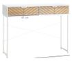 Consola Moderna pentru Hol si Sufragerie cu 2 Sertare Metalice 100x 30x75cm - Alb thumbnail 4
