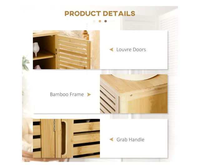 Suport pentru Incaltaminte Mobil cu 8 Rafturi Reglabile pe 3 Nivele cu Manere, Suport pentru Incaltaminte din Lemn de Bambus, 10