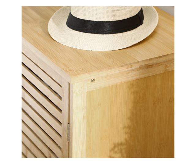 Suport pentru Incaltaminte Mobil cu 8 Rafturi Reglabile pe 3 Nivele cu Manere, Suport pentru Incaltaminte din Lemn de Bambus, 10