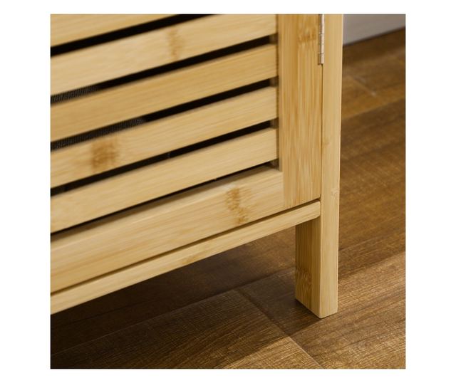 Suport pentru Incaltaminte Mobil cu 8 Rafturi Reglabile pe 3 Nivele cu Manere, Suport pentru Incaltaminte din Lemn de Bambus, 10