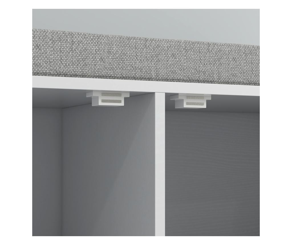 Bancheta Dulap pentru Pantofi cu 2 Compartimente si Perna, Dulap Pantofi pentru Hol, 84x35x50 cm, Alb - 10