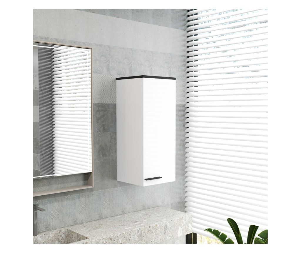 Wall-Mounted Bathroom Cabinet, Bathroom Furniture with 3 Shelves and Adjustable Shelves, 30x32x73 cm, White - 3