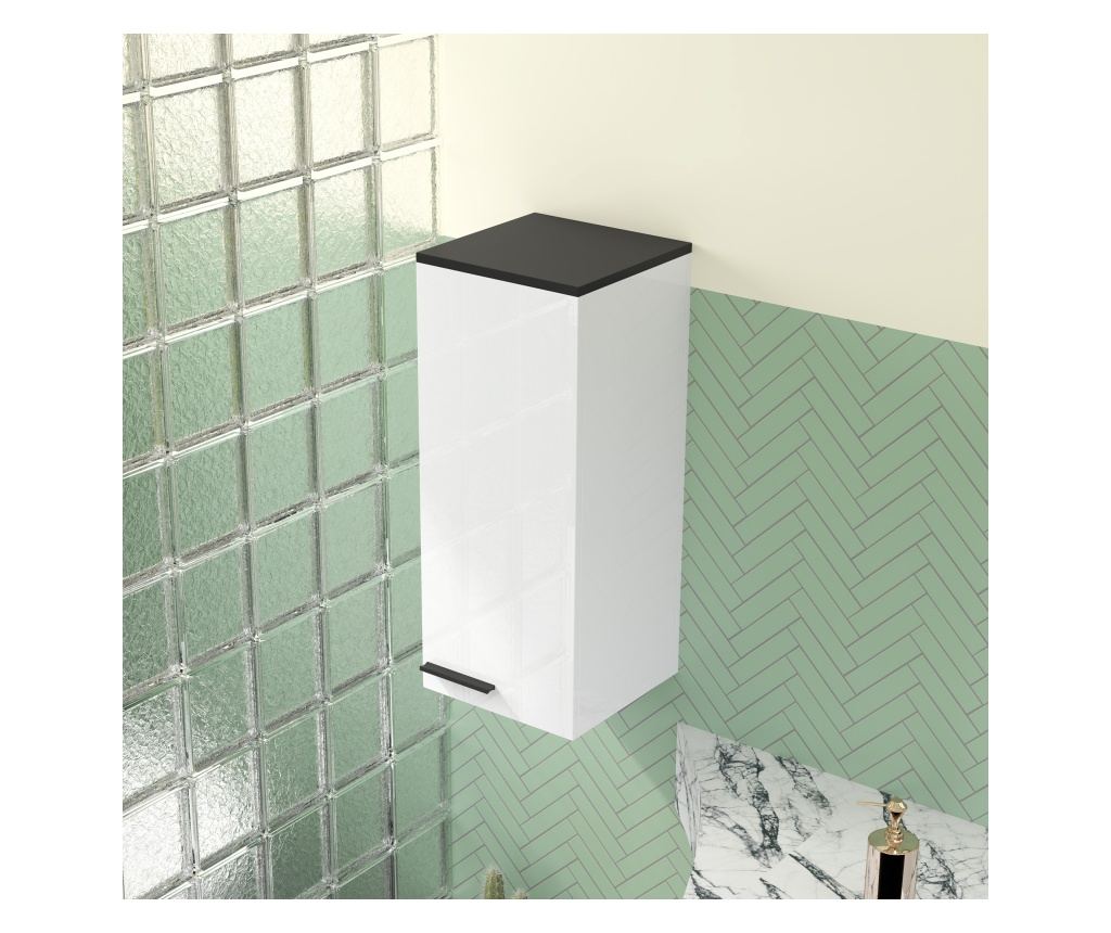 Wall-Mounted Bathroom Cabinet, Bathroom Furniture with 3 Shelves and Adjustable Shelves, 30x32x73 cm, White - 8
