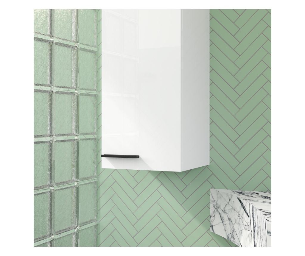 Wall-Mounted Bathroom Cabinet, Bathroom Furniture with 3 Shelves and Adjustable Shelves, 30x32x73 cm, White - 10