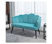 132 cm Velvet Sofa for Bedroom, Modern Furniture, Small Upholstered Couch for Small Spaces, Green