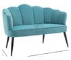 132 cm Velvet Sofa for Bedroom, Modern Furniture, Small Upholstered Couch for Small Spaces, Green
