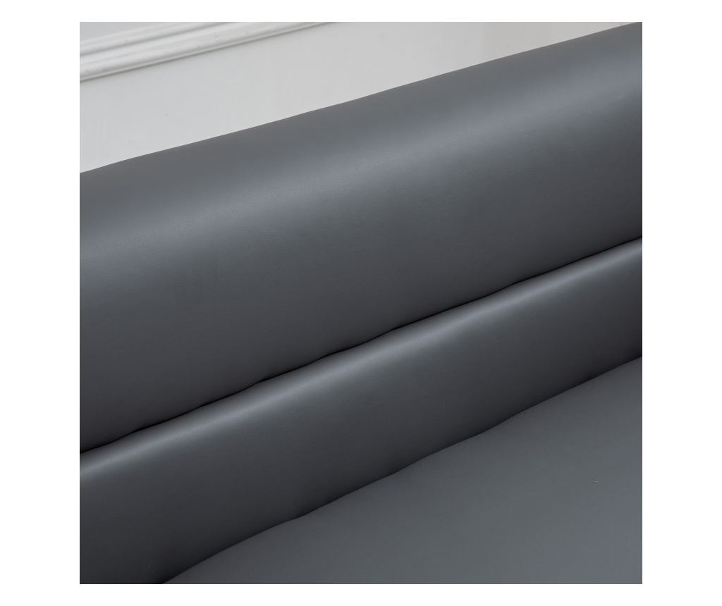 Двуместен диван за всекидневна, малък диван с регулируем подлакътник, сив - 9