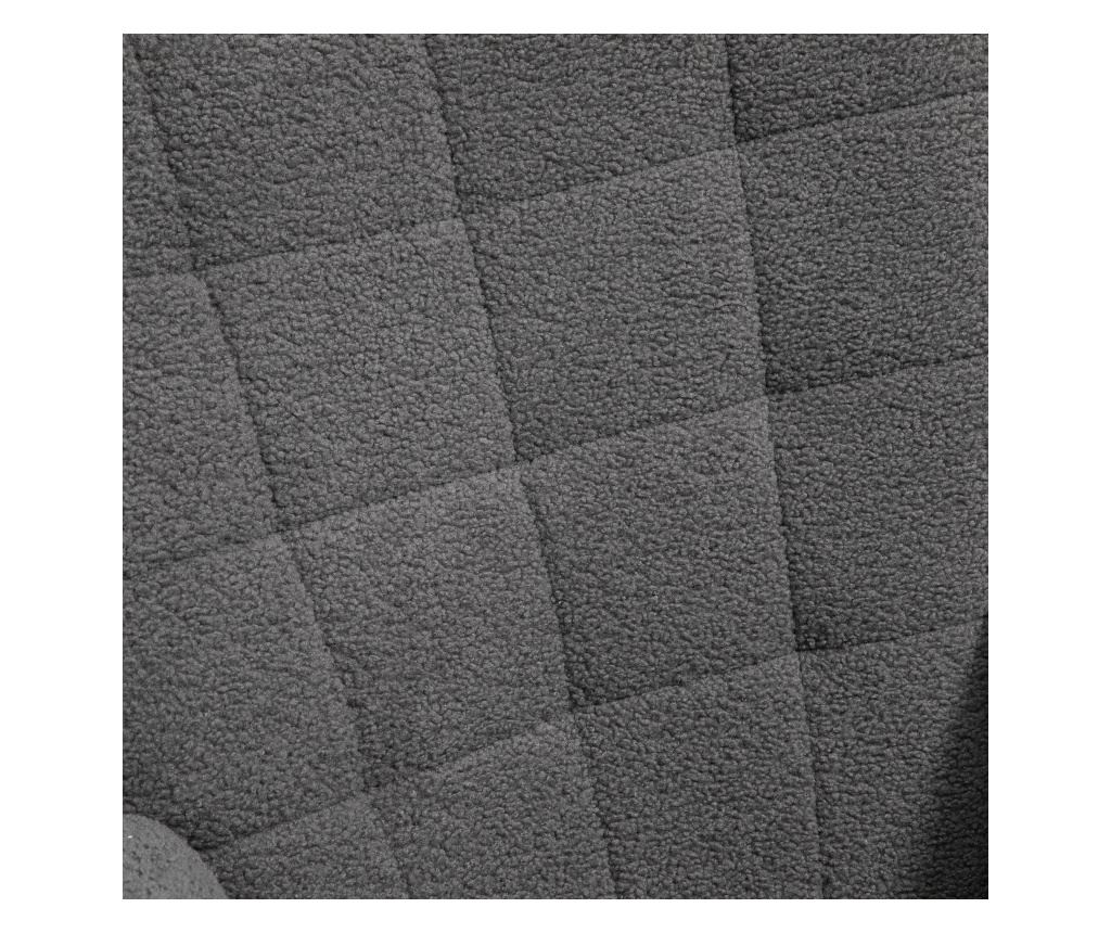 Fotoliu Balansoar Relaxant cu Brate, Structura din Otel si Picioare din Lemn de Fag, 71x98x101 cm, Gri Inchis - 8