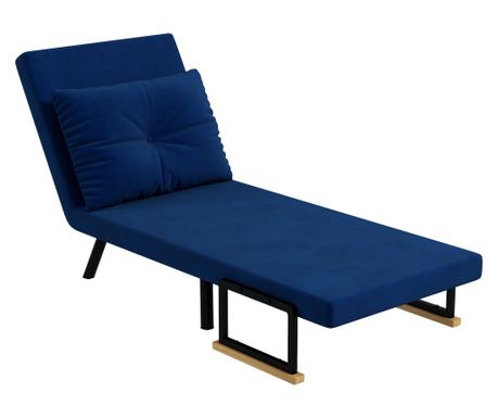 Fotoliu extensibil, cu spatar reglabil pe 5 nivele, 63x73x81, albastru