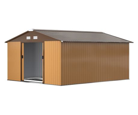 Инструментална барака от поцинкована стомана Outsunny, 3.4x3.86x2m