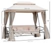 Foisor cu Canapea cu 3 locuri si plasa de tantari, 256x172x248cm Culoare Bej