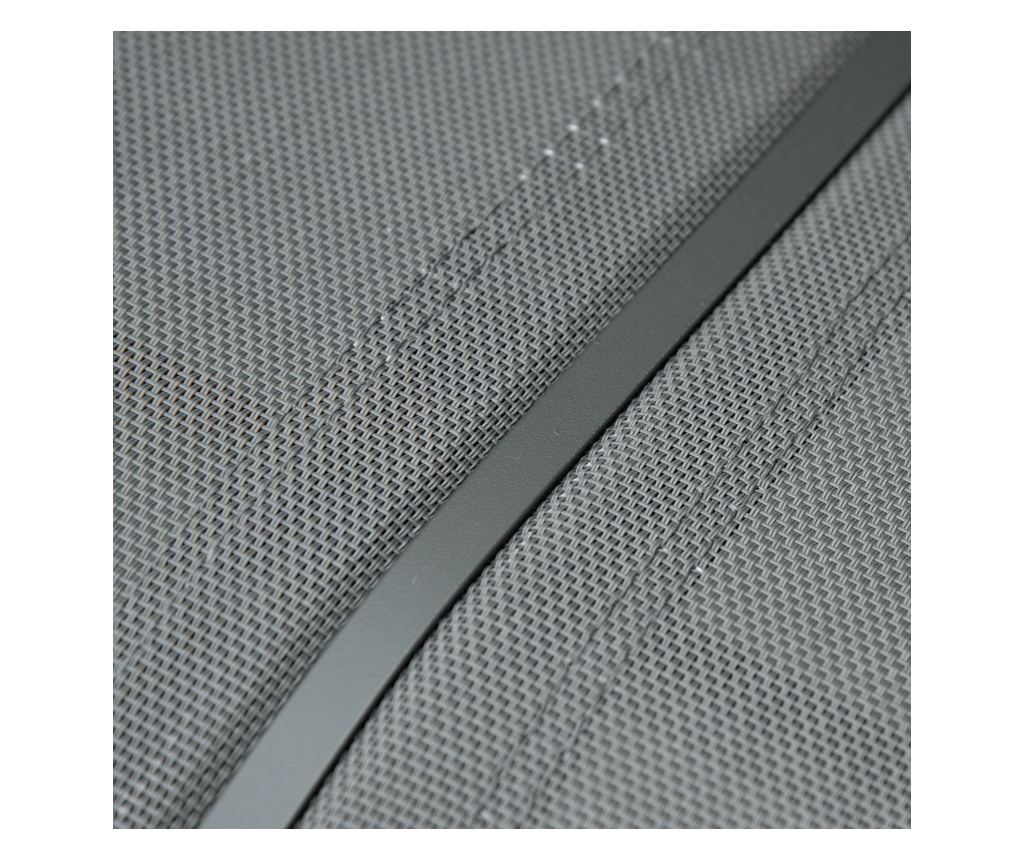 Градинска люлка-пейка с 3 места, метал и текстил, 151x75x85 см, сива - 10