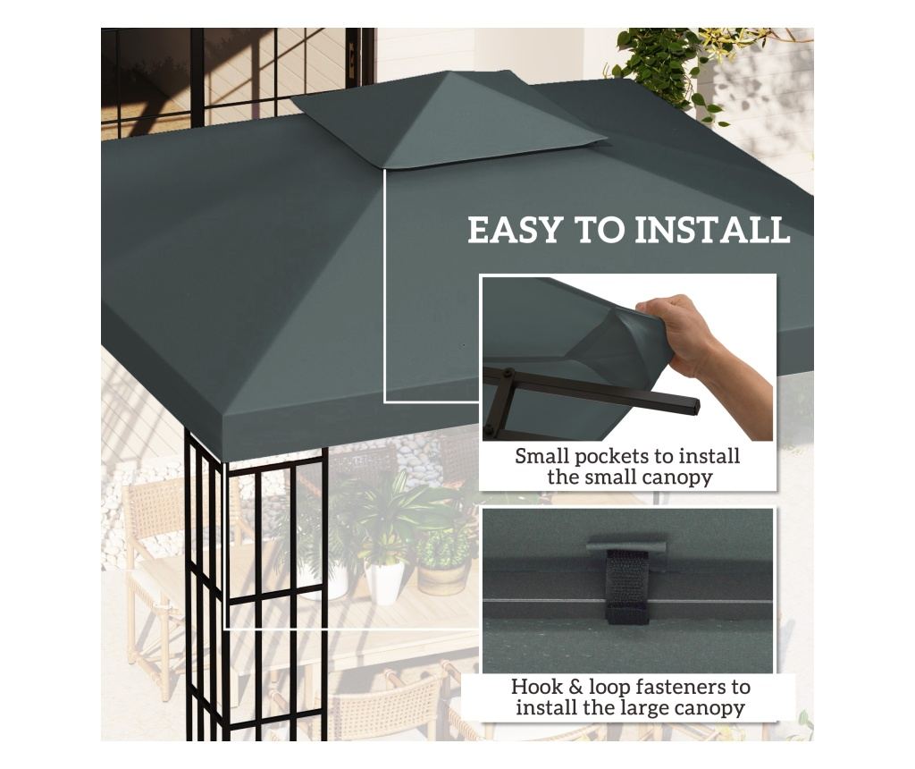 Acoperis de Schimb pentru Foisor 3x3m, Prelata - 6