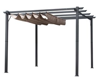 Foisor Pergola de Gradina 3x3 m cu Acoperis Retractabil