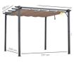 Foisor Pergola de Gradina 3x3 m cu Acoperis Retractabil