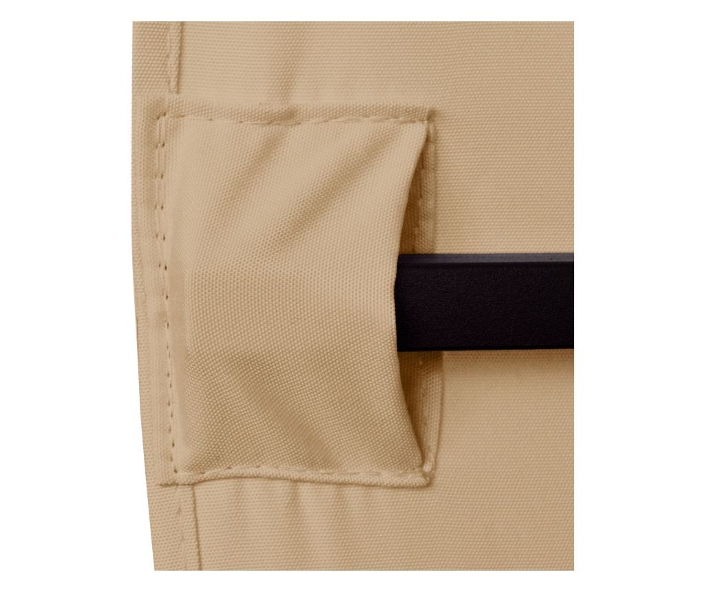 Póttető kerti pavilonhoz, poliészter, szellőzőkkel és vízelvezető lyukakkal, 298x295 cm, bézs - 9