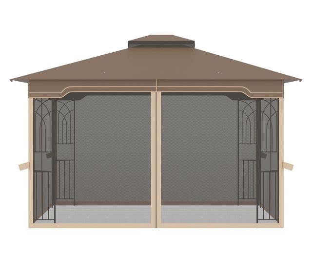 Foisor de Gradina 3.65x3m cu Plasa de Tantari si Acoperis Dublu
