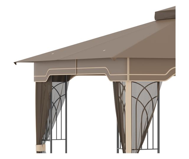 Foisor de Gradina 3.65x3m cu Plasa de Tantari si Acoperis Dublu