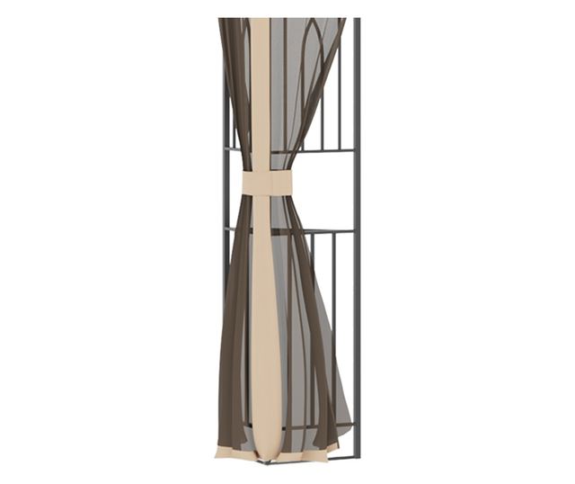 Foisor de Gradina 3.65x3m cu Plasa de Tantari si Acoperis Dublu