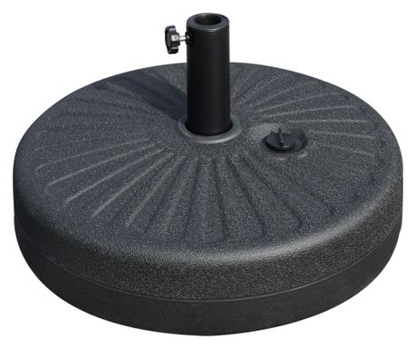 Baza pentru Imbrela de Grădină cu Stâlp Central Φ3.8cm și 4.8cm, Soclu pentru Umbrelă care se Umple cu Apa sau Nisip, Negru