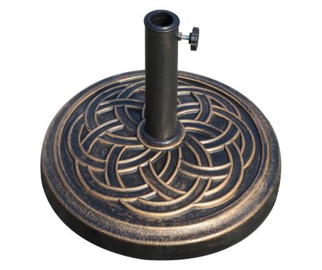 Kerti napernyő állvány, 12kg, kerek, bronz