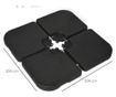 Baza pentru Umbrela Set 4 Piese din HDPE care se Umplu cu Apa sau Nisip, Postament pentru Umbrela cu 4 Conectori, 104x104x7.5 cm thumbnail 4