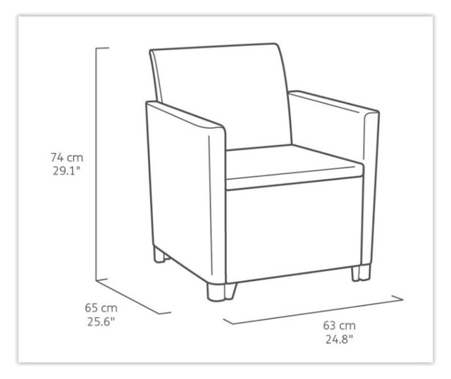 Set mobilier de grădină Keter - set de grădină: canapea cu trei locuri, 2 scaune și o masă