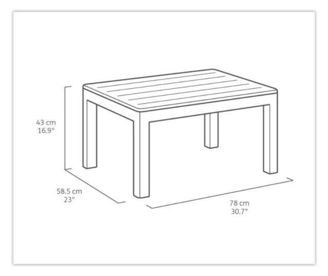 Set mobilier de grădină Keter - set de grădină: canapea cu trei locuri, 2 scaune și o masă