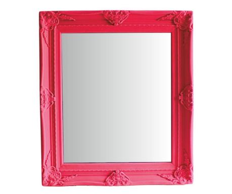 Dekorativní zrcadlo Hoff Interieur – moderní barokní styl, 80x68 cm, fuchsiově růžová