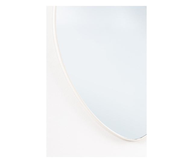 Białe lustro ścienne w stalowej ramie Asteroid 64,5x1,5x130 cm