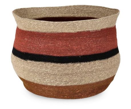 Komplet 3 pisanih košar Waylon iz morske trave - 25x20 cm, 30x25 cm, 39x34 cm