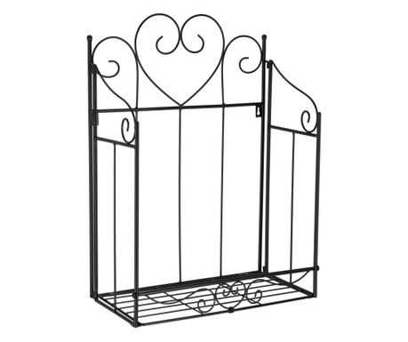 Alisha Crna Čelična Polica 44x23x61 cm