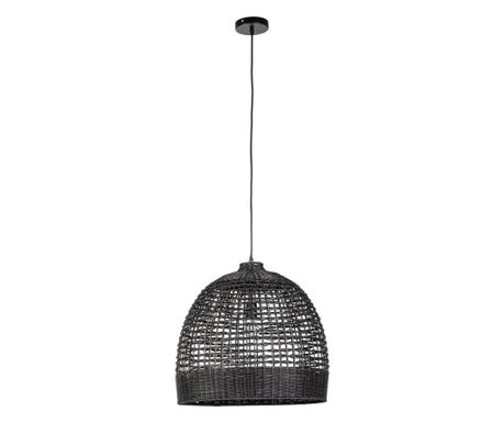 Комплект от 2 черни висящи лампи Siwa от ратан 53x48,5 см